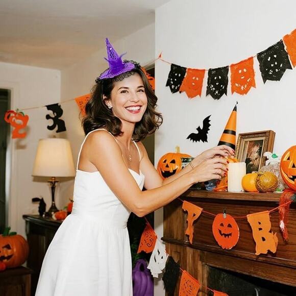 Halloween Witch Headband Feather Hat Costume Dress Up Masquerade Supplies Women main image 4